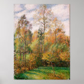 Pissarro - Automne Peupliers Eragny , Autumn Popla Poster (Voorkant)
