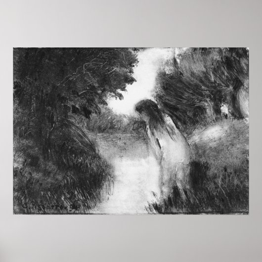 Pissarro - Badende 1894 Poster (Voorkant)