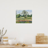 Pissarro - beemdje met een paarse troebeler poster (Keuken)