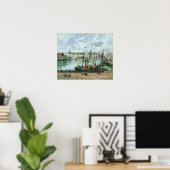 Pissarro - Binnenhaven Dieppe hoog tij 's ochtends Poster (Thuiskantoor)