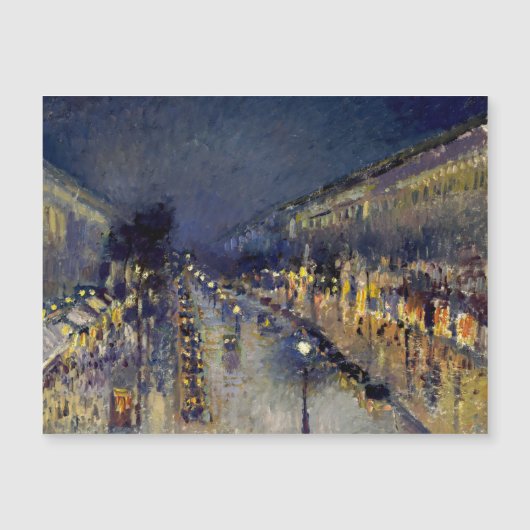 Pissarro - Blvd Montmartre bij nachtmagnetische Ka (Voorkant)