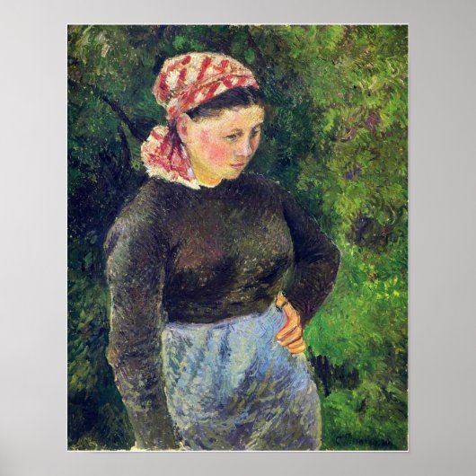 Pissarro - Boerin 1880 Poster (Voorkant)