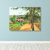 Pissarro - Boomgaarden van Louveciennes, kunst, Canvas Afdruk (Insitu (Houten vloer))