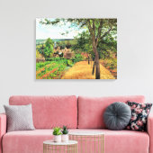 Pissarro - Boomgaarden van Louveciennes, kunst, Canvas Afdruk (Insitu (Woonkamer))
