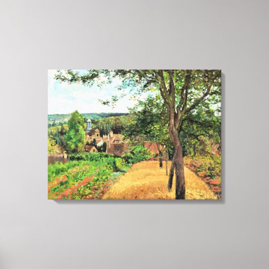 Pissarro - Boomgaarden van Louveciennes, kunst, Canvas Afdruk (Voorkant)