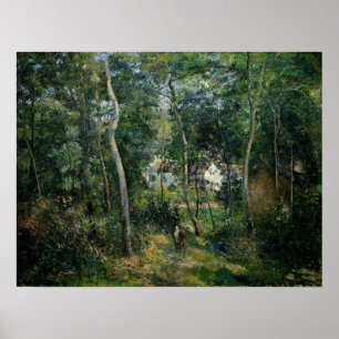 Pissarro - Bosrand van L'Hermitage Pontoise 1879 Poster