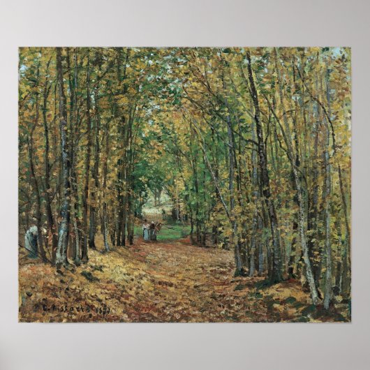 Pissarro - bossen bij Marly 1871 Poster (Voorkant)