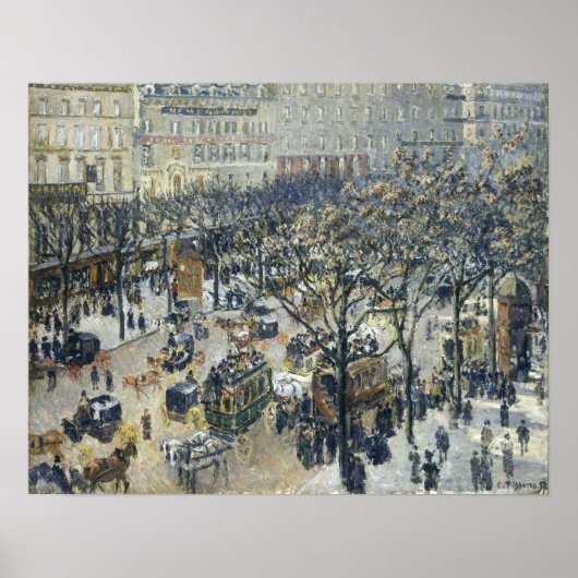 Pissarro - Boulevard Des Italiens Morning Sunlight Poster (Voorkant)
