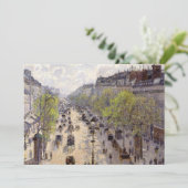 Pissarro - Boulevard Montmartre, lente Bedankkaart (Staand voorkant)
