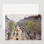 Pissarro - Boulevard Montmartre, lente Bedankkaart (Voorkant / Achterkant)