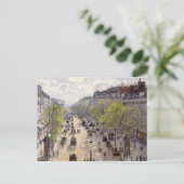 Pissarro - Boulevard Montmartre, lente Briefkaart (Staand voorkant)