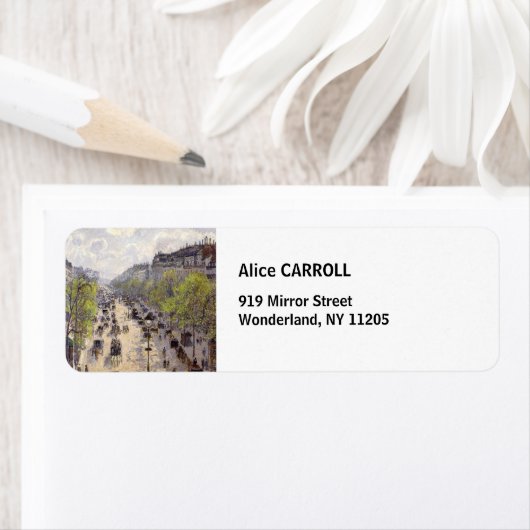 Pissarro - Boulevard Montmartre, lente Etiket (Insitu)