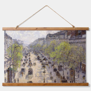 Pissarro - Boulevard Montmartre, lente Hangend Wandkleed