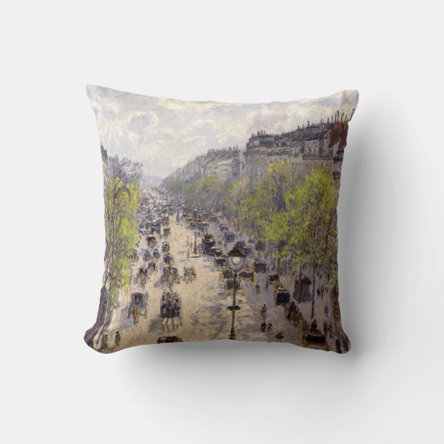 Pissarro - Boulevard Montmartre, lente Kussen (Voorkant)