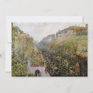 Pissarro - Boulevard Montmartre, Mardi Gras Bedankkaart