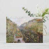 Pissarro - Boulevard Montmartre , Mardi Gras Bedankkaart (Staand voorkant)