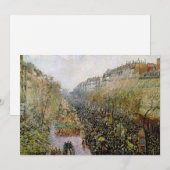 Pissarro - Boulevard Montmartre , Mardi Gras Bedankkaart (Voorkant / Achterkant)