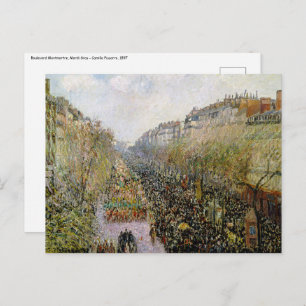 Pissarro - Boulevard Montmartre , Mardi Gras Briefkaart