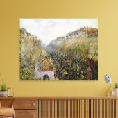 Pissarro - Boulevard Montmartre , Mardi Gras Canvas Afdruk (Insitu (Woonkamer))