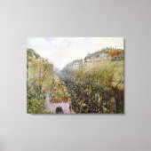 Pissarro - Boulevard Montmartre , Mardi Gras Canvas Afdruk (Voorkant)