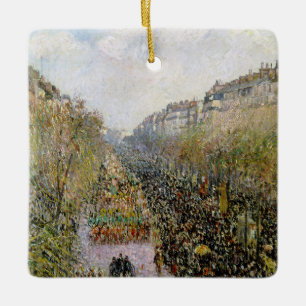 Pissarro - Boulevard Montmartre , Mardi Gras Keramisch Ornament