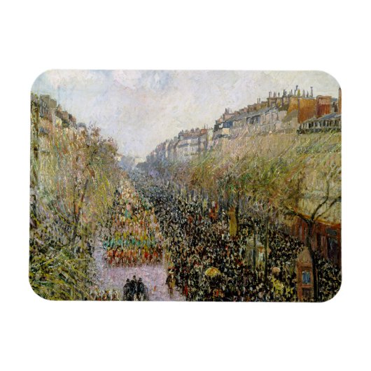 Pissarro - Boulevard Montmartre , Mardi Gras Magneet (Horizontaal)