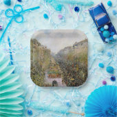 Pissarro - Boulevard Montmartre , Mardi Gras Papieren Bordje (Feest)