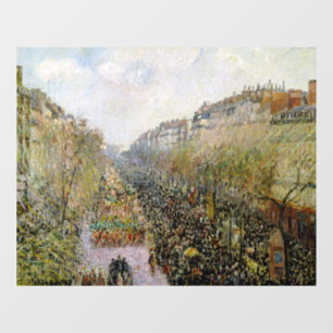 Pissarro - Boulevard Montmartre, Mardi Gras Raamsticker