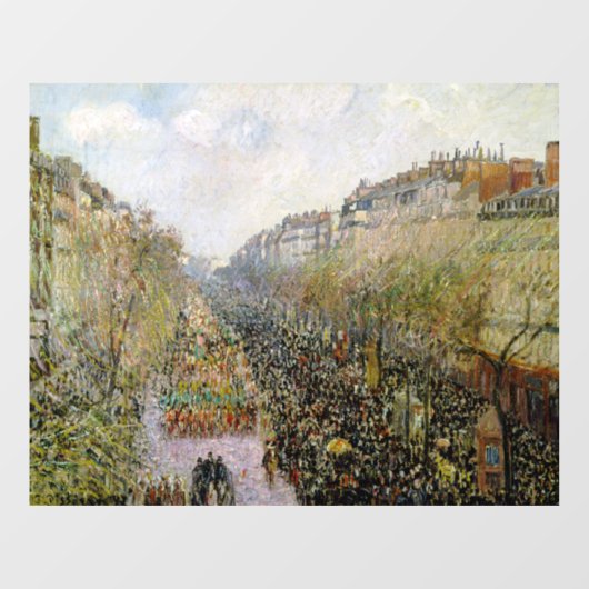 Pissarro - Boulevard Montmartre , Mardi Gras Raamsticker (Vel)