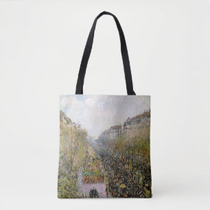 Pissarro - Boulevard Montmartre , Mardi Gras Tote Bag
