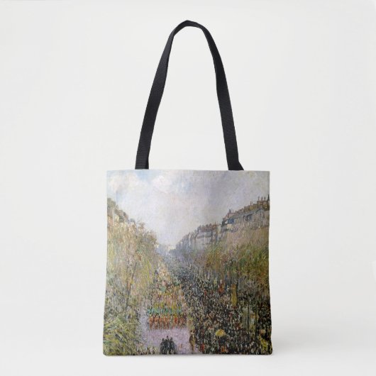 Pissarro - Boulevard Montmartre , Mardi Gras Tote Bag (Voorkant)