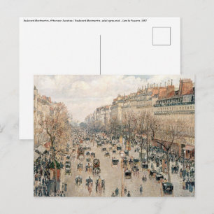 Pissarro - Boulevard Montmartre, Middagzon Briefkaart