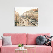Pissarro - Boulevard Montmartre, Middagzon Canvas Afdruk (Insitu (Woonkamer))