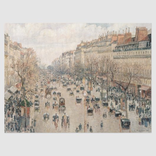 Pissarro - Boulevard Montmartre, Middagzon Tissuepapier (Voorkant)