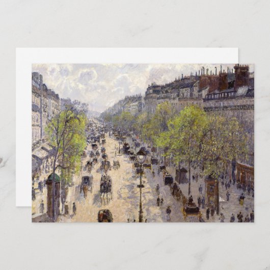 Pissarro - Boulevard Montmartre - Spring Bedankkaart (Voorkant / Achterkant)