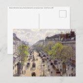 Pissarro - Boulevard Montmartre - Spring Briefkaart (Voorkant / Achterkant)