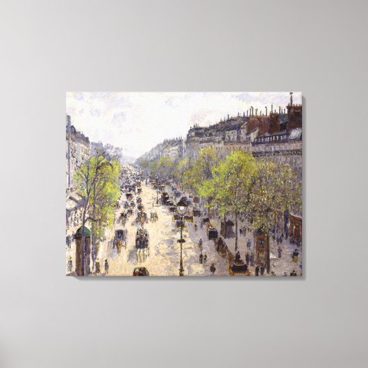 Pissarro - Boulevard Montmartre - Spring Canvas Afdruk (Voorkant)