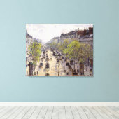 Pissarro - Boulevard Montmartre - Spring Canvas Afdruk (Insitu (Houten vloer))
