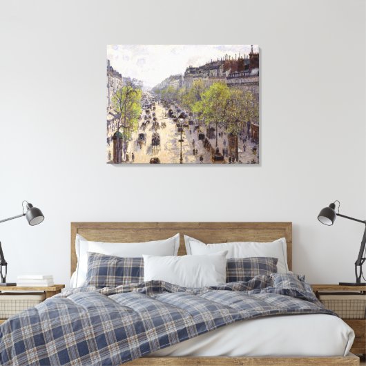 Pissarro - Boulevard Montmartre - Spring Canvas Afdruk (Insitu (Slaapkamer))