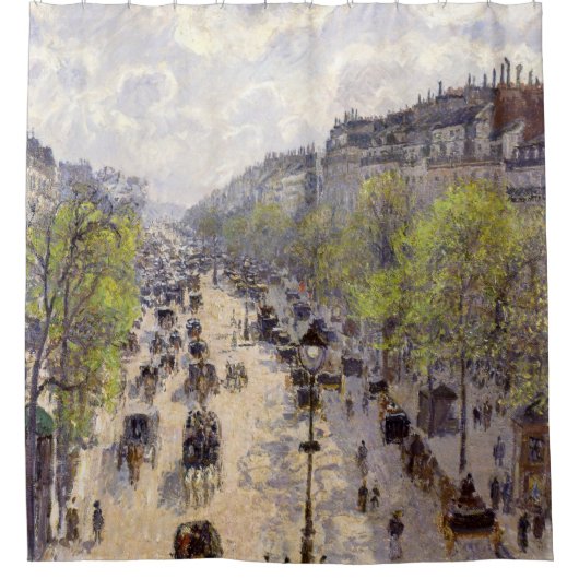 Pissarro - Boulevard Montmartre - Spring Douchegordijn (Voorkant)