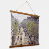 Pissarro - Boulevard Montmartre - Spring Hangend Wandkleed (Gebogen)