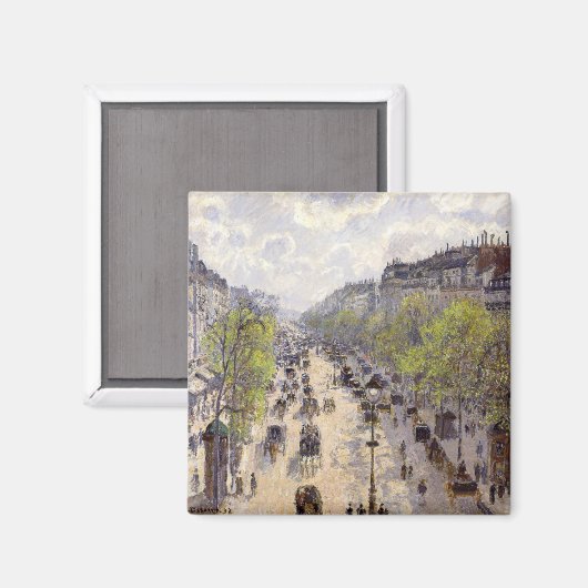 Pissarro - Boulevard Montmartre - Spring Magneet (Voorkant / Achterkant)