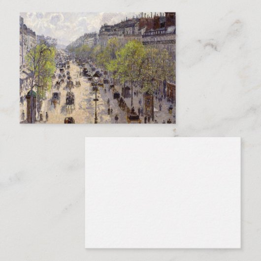Pissarro - Boulevard Montmartre - Spring Notitiekaartje (Voorkant / Achterkant)