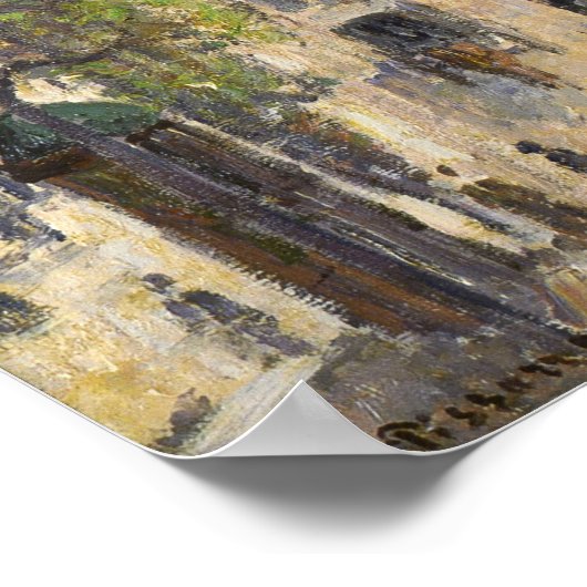 Pissarro - Boulevard Montmartre Spring Poster (Hoek)