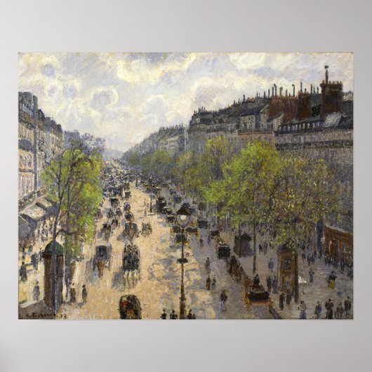 Pissarro - Boulevard Montmartre Spring Poster (Voorkant)
