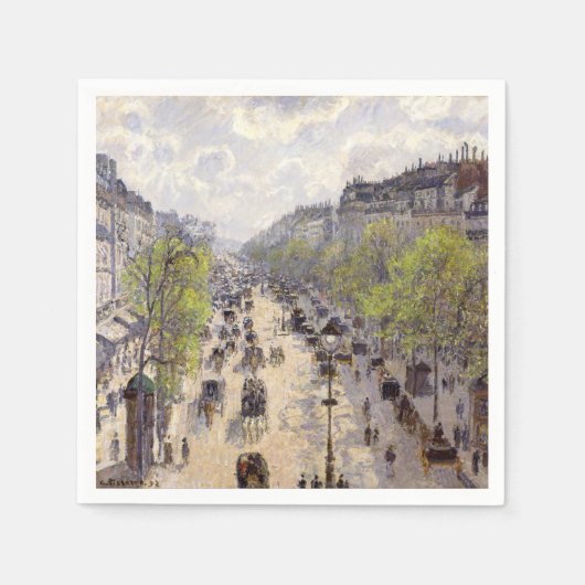 Pissarro - Boulevard Montmartre - Spring Servet (Voorkant)