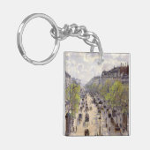 Pissarro - Boulevard Montmartre - Spring Sleutelhanger (Voorkant Links)