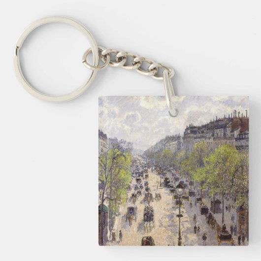 Pissarro - Boulevard Montmartre - Spring Sleutelhanger (Voorkant)