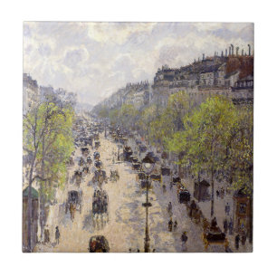 Pissarro - Boulevard Montmartre - Spring Tegeltje