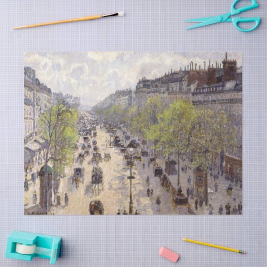 Pissarro - Boulevard Montmartre - Spring Tissuepapier (Craft)